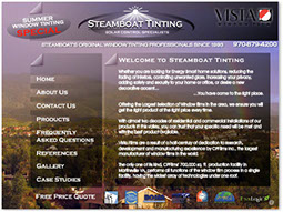 Steamboat Tinting Website Design By Creative Bearings