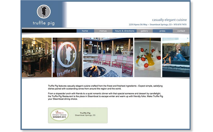 Truffle Pig Website - Design By Creative Bearings